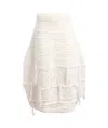 Khaite Inna Midi Skirt In White