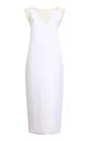 Khaite Inonya Crepe Maxi Dress In Off-white