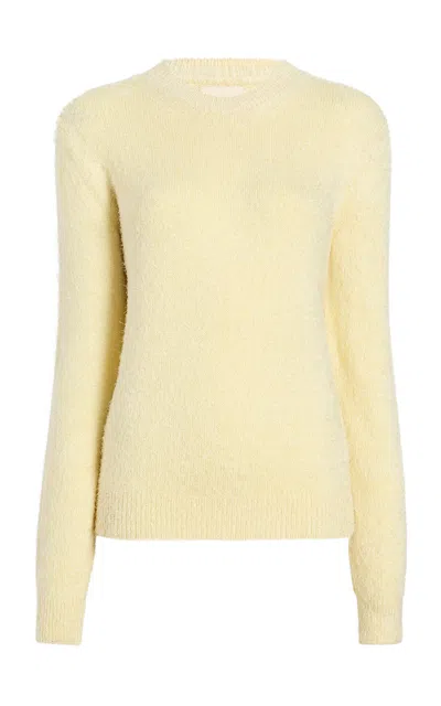 Khaite Irla Knit Silk-cashmere Top In Yellow