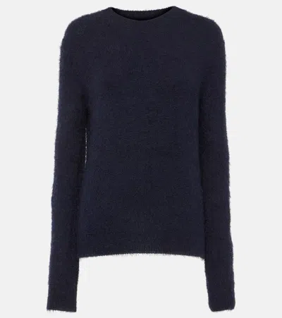 Khaite Irla Silk And Cashmere Sweater In Blue