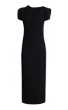 Khaite Iryl Crepe Maxi Dress In Black