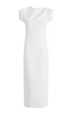 Khaite Iryl Crepe Maxi Dress In White