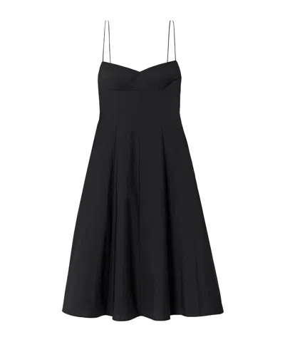 Khaite Isabella Cotton-canvas Midi Dress In Black