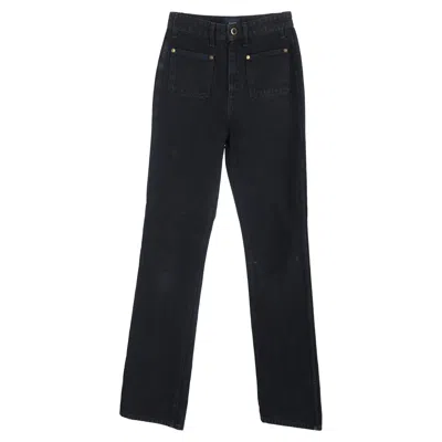 Khaite Isabella High-rise Straight-leg Jeans In Black Cotton