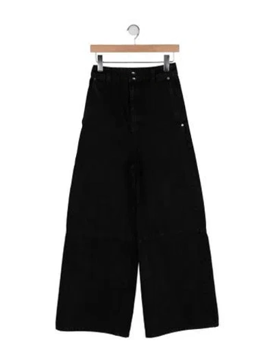 Pre-owned Khaite Isla Wide Leg Jeans In Black