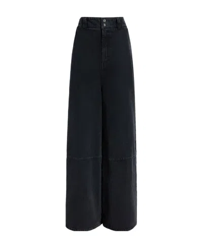 Khaite Isla Wide-leg Jeans In Black