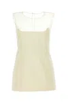 Khaite Ivory Cotton Blend Top In Bone