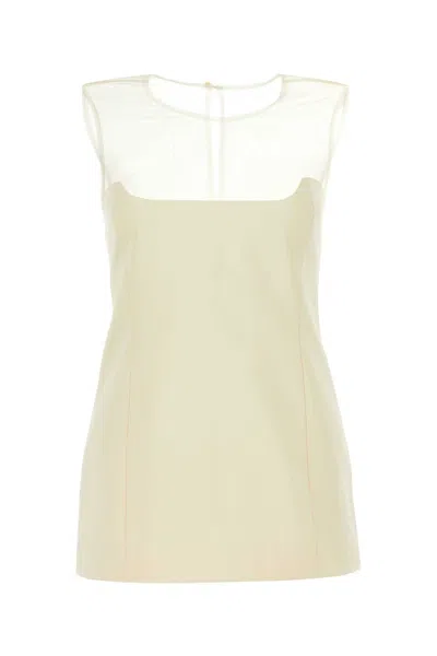 KHAITE IVORY COTTON BLEND TOP