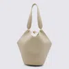 Khaite Ivory Leather Satchel In White