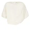 Khaite Silk Top Rounded Puff Sleeves