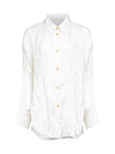 Khaite Ivory Voile Goya Shirt In White