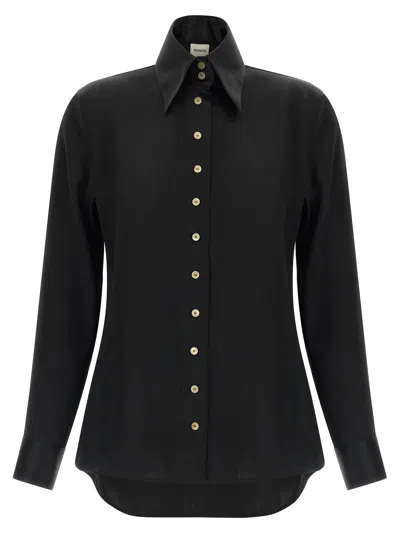 Khaite Ivy Blouse In Black