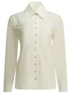 Khaite Ivy Cotton-poplin Shirt In White