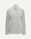 Khaite Ivy Cotton-poplin Shirt In White