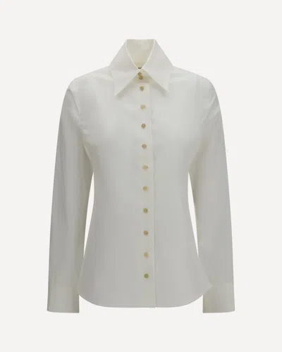 KHAITE IVY HIGH-NECK SHIRT
