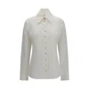 Khaite Ivy Cotton-poplin Shirt In White