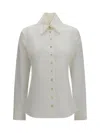 Khaite Ivy Cotton-poplin Shirt In White