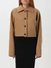 Khaite Sue Buttoned Wool Jacket In Beige