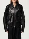 Khaite Owey Oversized Leather Jacket In Black