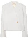 Khaite Raymond Crepe Satin Jacket In Nimbus