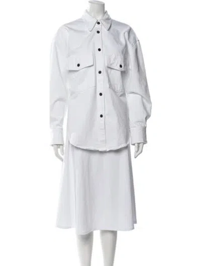 Pre-owned Khaite Jacket In White
