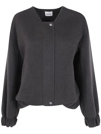 Khaite Jacket Wool "cordan" In Black