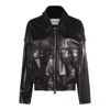 Khaite Owey Oversized Leather Jacket In Black
