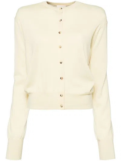 Khaite Jackie Cardigan In Yellow