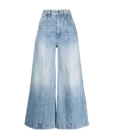 Khaite Jackie Wide-leg Jeans In Blue
