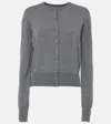 Khaite Jackie Wool-blend Cardigan In Grey