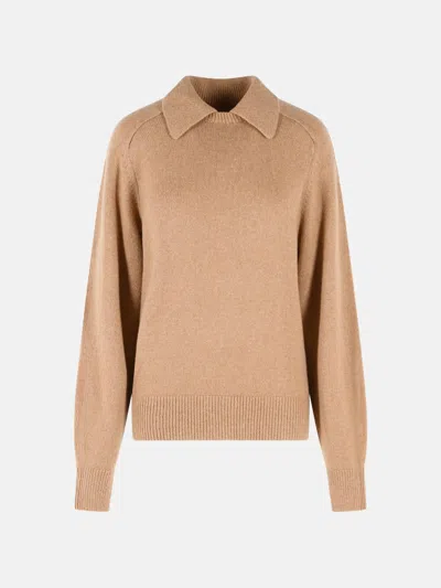 Khaite 'jackson' Brown Wool And Cashmere Blend Sweater