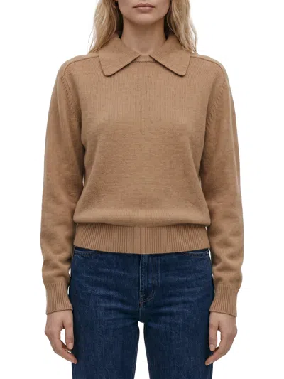 Khaite Long-sleeved Pullover In Brown