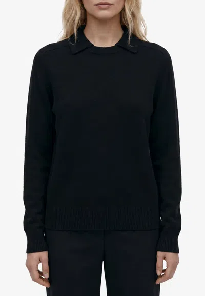 Khaite Jackson Wool Blend Sweater In Black