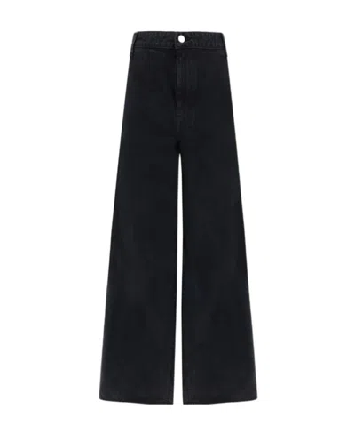 Khaite Jacob Wide-leg Jeans In Black