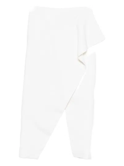 Khaite Jaia Wool Skirt In White