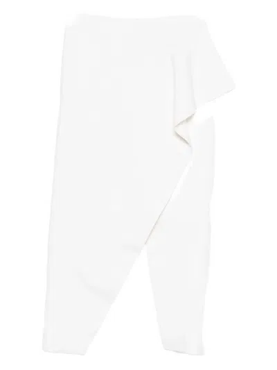 Khaite Jaia Wool Skirt In White