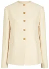 Khaite Jameson Wool And Silk-blend Jacket In White