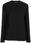 Khaite Jameson Woven Jacket In Black