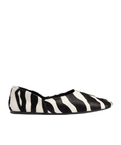 Khaite Jane Animal-print Ballet Flats In Black