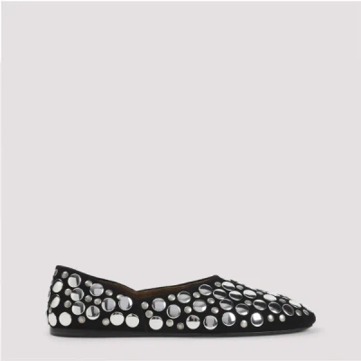 Khaite Jane Stud-embellished Leather Ballet Flats In Black