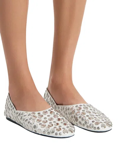 Khaite Jane Ballet Flat In White