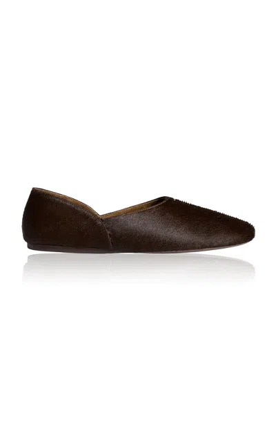 Khaite Jane Flat In Brown