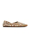 Khaite Jane Flat With Studs In Brown