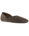 Khaite Jane Classic Suede And Python Print Ballet Flats In Brown