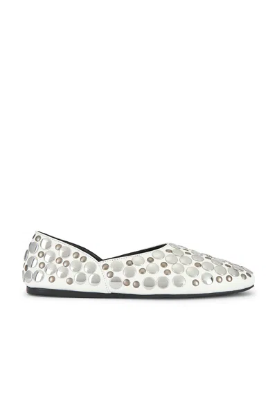 Khaite Jane Studded Flat In White