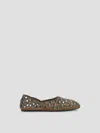 Khaite Jane Studded Leather Ballerina Flats In Multi