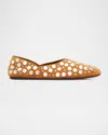 Khaite Jane Studded Leather Ballerina Flats In Multi