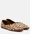 Khaite Jane Studded Leather Ballerina Flats In Multi