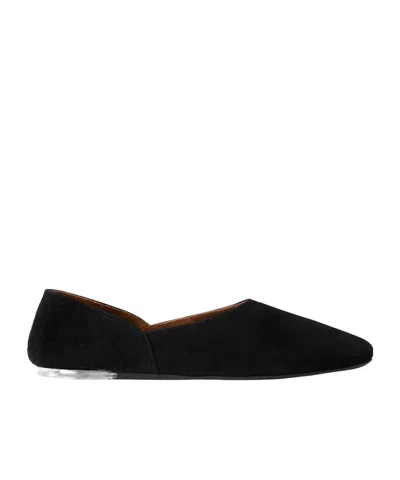 Khaite Jane Suede Flats In Black