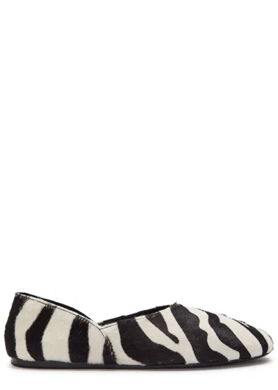 KHAITE KHAITE JANE ZEBRA-PRINT CALF HAIR BALLET FLATS